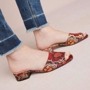 New Without Box! Shelly's London Brocade Slides